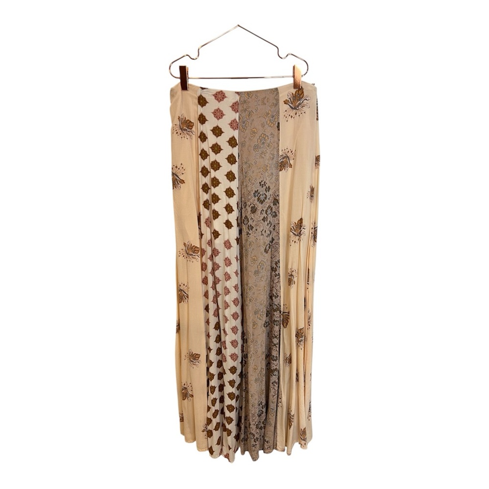 Free People In Full Swing Patchwork Boho Maxi Skirt - Picture 3 of 7